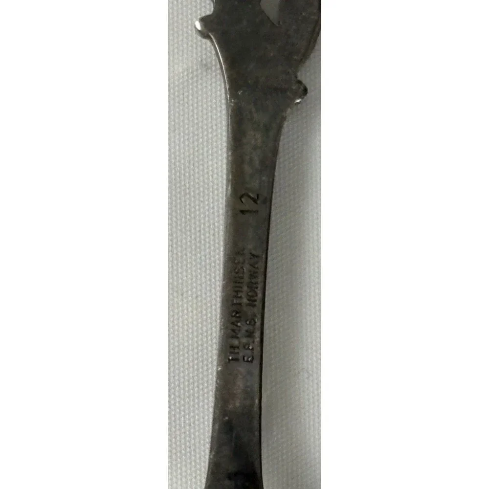 Vintage TH Marthinsen Wild Flower E.P.N.S 12 Norway Spoon RARE